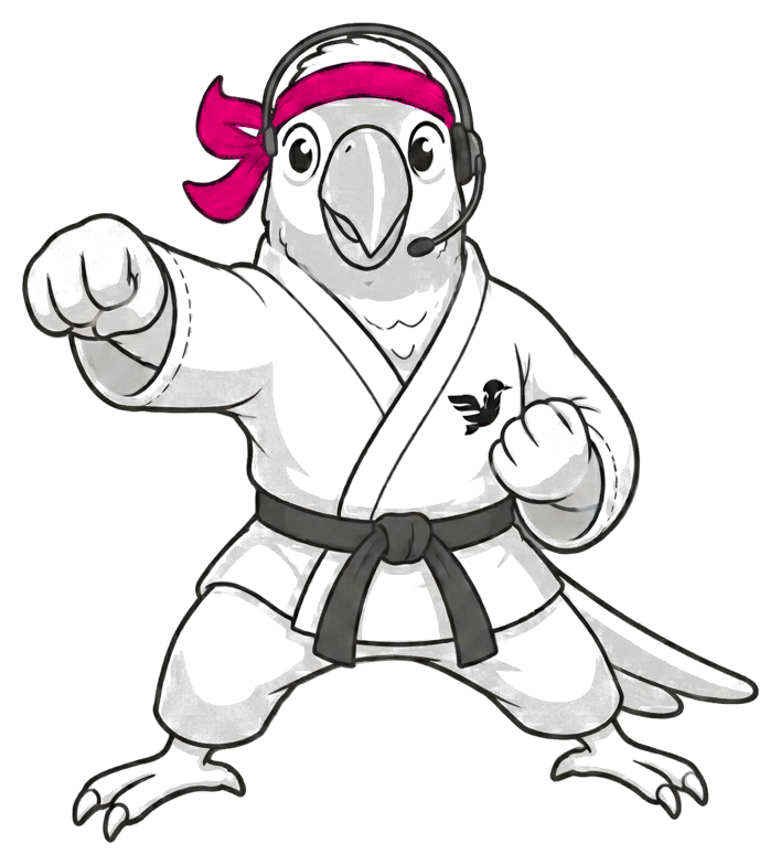 DojoBird karate-mascotte